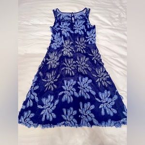 Adrianna Papell floral embroidered fit and flare dress